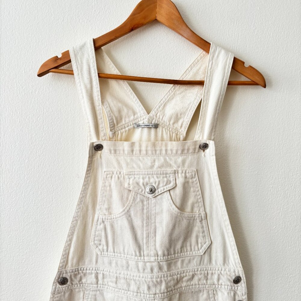 Alexa Chung For AG Gillian Overall Denim Mini Dress - Picture 3 of 6